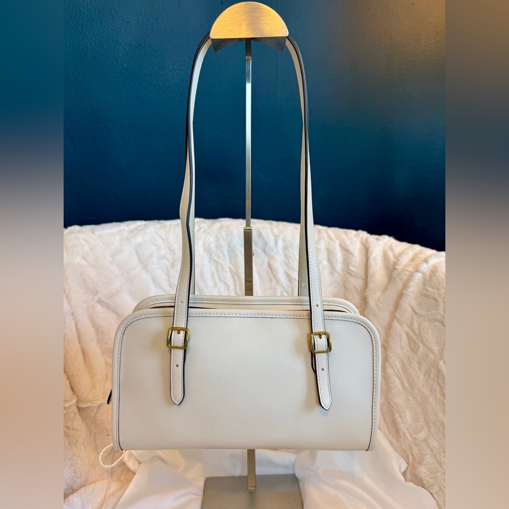 Coach Swing Zip East-West Shoulder Bag in Chalk, larger size